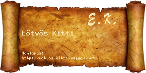 Eötvös Kitti névjegykártya